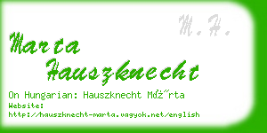 marta hauszknecht business card